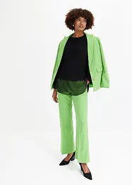 Genser med ermer i chiffon, bonprix