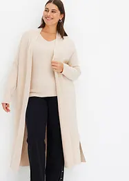 Lang cardigan med viskose, bonprix