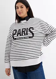 Oversized sweatshirt i bomullsmiks, bonprix