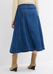 Midiskjørt i denim, bonprix