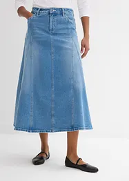 Maxiskjørt i denim, bonprix