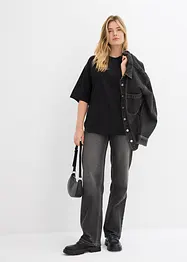 Lang topp i interlock-materiale, bonprix
