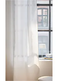 Jacquardvevd gardin med diskré rutemønster (1-pack), bonprix