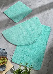 Ensfarget, tuftet badematte med høy floss, bonprix