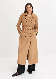 Lang trenchcoat med belte, bonprix