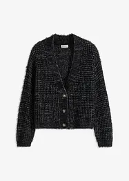 Oversized cardigan med båndgarn, bonprix