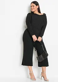 One shoulder-topp med glitter, bonprix