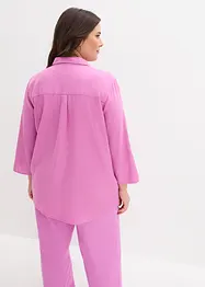 Bluse med 3/4-lang arm og lin, bonprix