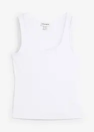 Ribbet singlet i myk viskose, bonprix