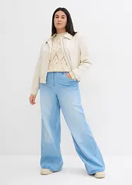 Wide Leg-jeans, High Waist, komfortlinning, bonprix