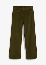 Kordfløyelsbukse med vide ben, bonprix