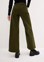 Kordfløyelsbukse med vide ben, bonprix