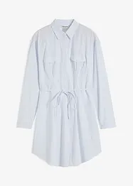 Stripete skjortekjole i poplin, bonprix