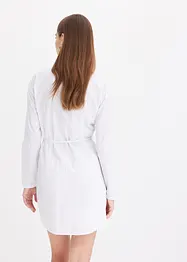 Stripete skjortekjole i poplin, bonprix