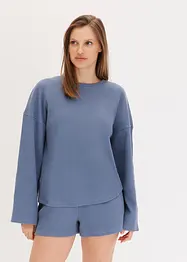 Loungewear-kosedress med shorts i vaflet jersey, bonprix