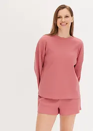 Loungewear-kosedress med shorts i vaflet jersey, bonprix