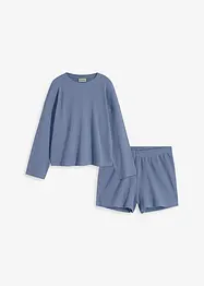 Loungewear-kosedress med shorts i vaflet jersey, bonprix