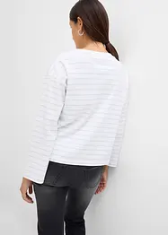 Stripemønstret topp i økologisk bomull, bonprix