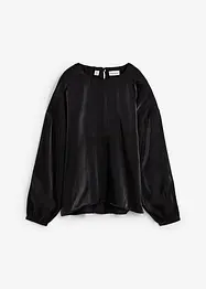 Oversized bluse med snøring i viskosemiks, bonprix