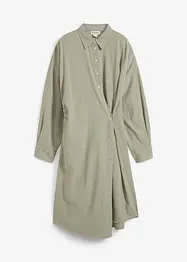 Skjortekjole i viskosemiks med asymmetrisk fald, bonprix