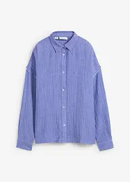 Skjortebluse i musselin med stripemønster, bonprix