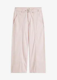 Culottes i twill med stretch og belte, bonprix