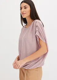 Lurex-topp med drapering, bonprix