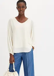 Tunika i chiffon med strass, bonprix