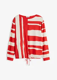 Trikot-tunika med knyting i falden, bonprix
