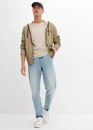 Classic Fit-jeans med stretch og kortere ben, Tapered, bonprix