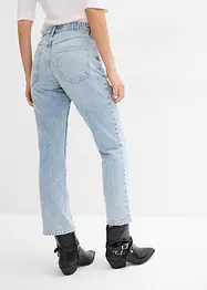 Straight-jeans, Mid Waist komfortlinning Low Stretch, cropped, bonprix