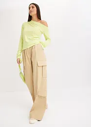 Off-shoulder topp med rynking, bonprix