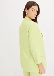 Blazer med lin og rynking på ermene, bonprix