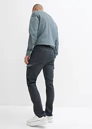 Cargobukse med stretch i vasket look, Straight, bonprix