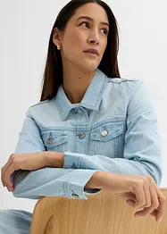 Jeansjakke med strass, bonprix