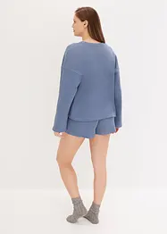 Loungewear-kosedress med shorts i vaflet jersey, bonprix