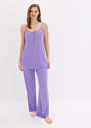 Pyjamas med spagettistropper og viskose, bonprix