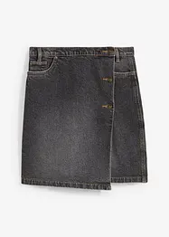 Jeansskjørt i omslagsmodell, bonprix