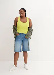 Ribbet topp av 100% bomull, bonprix