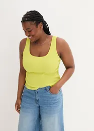 Ribbet topp av 100% bomull, bonprix