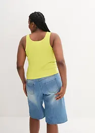 Ribbet topp av 100% bomull, bonprix