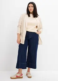 Wide Leg-jeans Mid Waist, cropped, bonprix