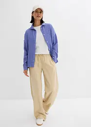 Skjortebluse i musselin med stripemønster, bonprix
