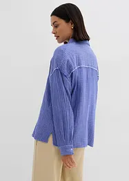 Skjortebluse i musselin med stripemønster, bonprix