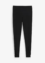 Bomull-leggings med bred komfortlinning og rynking, bonprix
