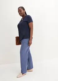 Bomullstopp i flammegarn, kort arm, bonprix