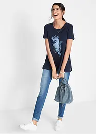 Bomulls-T-shirt med sjøhest-trykk, bonprix