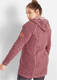 Lang fleecejakke med hette, bonprix
