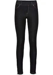 Leggings i denimlook med glidelås, bonprix