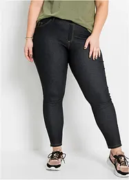 Leggings i denimlook med glidelås, bonprix